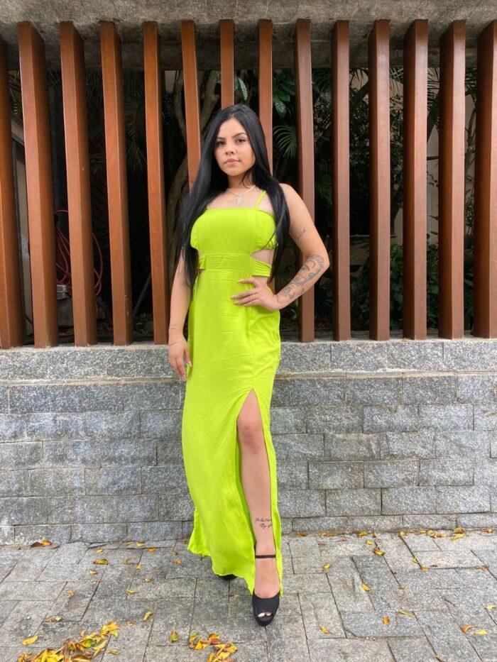 Vestido longo com fenda na Lateral - Image 9