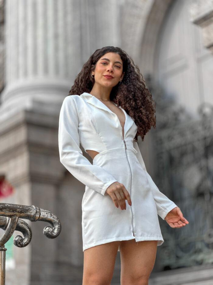 VESTIDO ALFAIATARIA BRANCO - Image 3